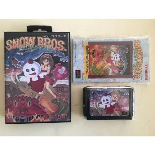 MD Game : SNOW BROS. NICK&TOM ( Japan Version!! box+manual+cartridge!! )