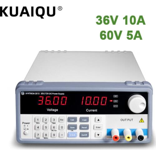 IVYTECH DC Bench Programmable Lab Power Supply Digital Regulated Switching Adjustable Laboratory Power Source 36V 10A 60V 5A
