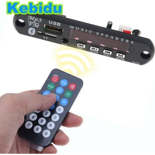 Kebidu Wireless Bluetooth Audio Module USB TF Radio Car MP3 WMA Decoder Board 12V With Remote Control for Car Kit Wholesale New