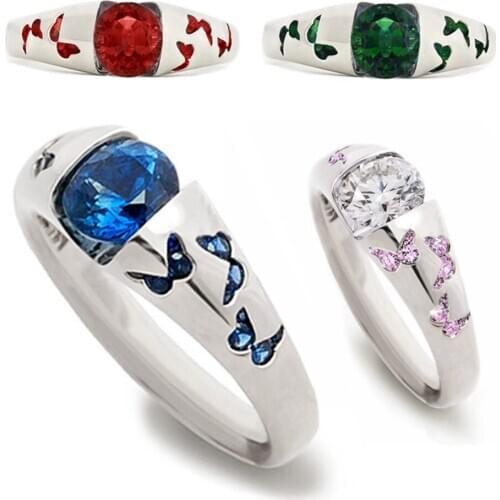 Modyle Fashion Crystal Engagement Claws Design Hot Sale Rings for Women AAA White Zircon Cubic Elegant Rings Wedding Female 3mm