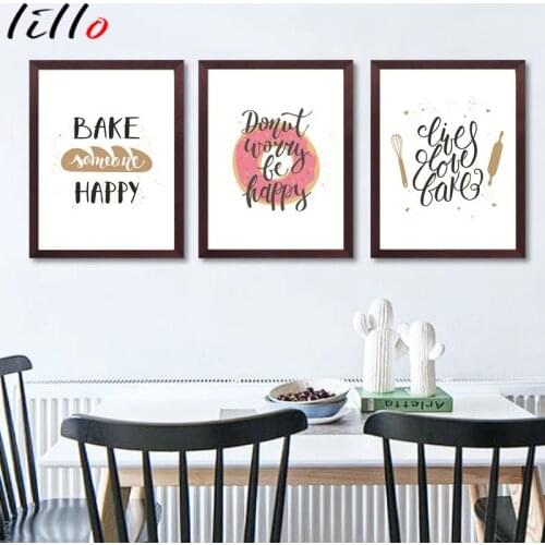 Cartoon Abstract Kitchenware Art Canvas Painting Prints Posters Wall Pictures For Dining Hall Kitchen Home Decor No Frame