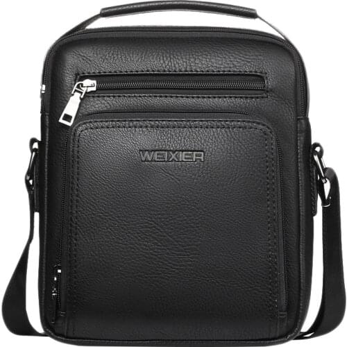 Mens Casual Leather Business Single Shoulder Messenger Bag Fashion Retro Briefcase Large Capacity Travel Bag
