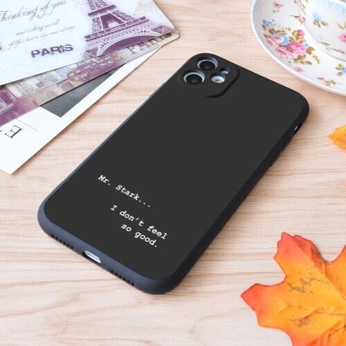 Mr Stark I Don'T Feel So Good Tom Holland Print Soft Silicone Matt Case For Apple iPhone Case