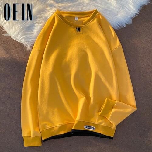 OEIN Mens Crewneck Sweatshirt 2021 Autumn Men Harajuku Oversized Sweatshirts Japanese Streetwear Hip Hop Hoody Men Casual Hoodie
