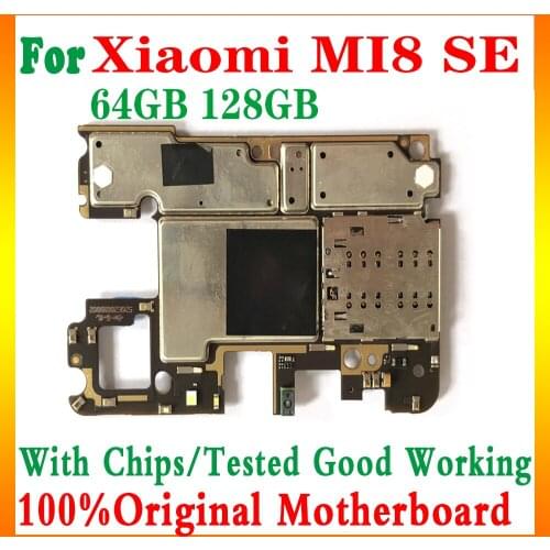 Unlocked Mobile Electronic Panel For Xiaomi MI8 SE MI 8SE Motherboard 64GB / 128GB With chips For Xiaomi MI 8SE Main logic board