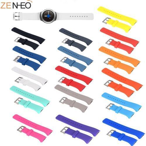 Silicone Watchband for Samsung Gear S2 R720 watch solid color Replacement Bracelet Strap for Samsung Gear R720 Smart Watch Band