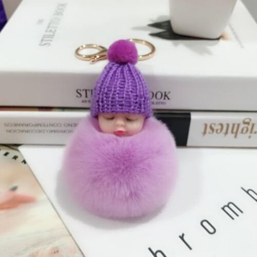 Kawaii plush Keychain Cute baby Doll Keychain car Key Ring Creative Small Gift Ornaments