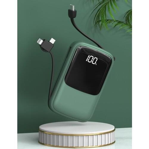 Ultra thin compact portable 10000 mah fast charge small line mobile power supply J03