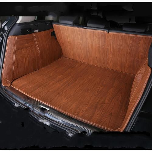 Wood Grain Full Surround Waterproof Boot Carpets Custom Car Trunk Mats for Audi A8 A8L R8 TT TTS RS-5 RS-7 RS-6 RS-4 RS-3 TT RS