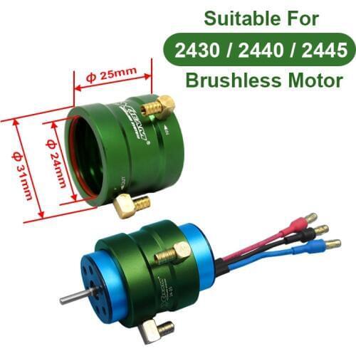 1PCS Aluminum water cooling jacket system with silicone tube for Outer Diameter 24-25mm 2430/2440/2445 Brushless Motors