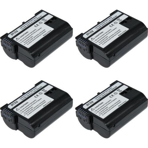 4Pcs/lot EN-EL15 EN EL15 Rechargeable Battery for Nikon D7000 V1 D600 D600E D800 D800E D7100 D610 D810 D810A D750 D7200 MH-25