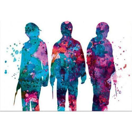 5d diamond painting watercolor people pattern diy diamond embroidery sewing art full square mosaic wall sticker decoration