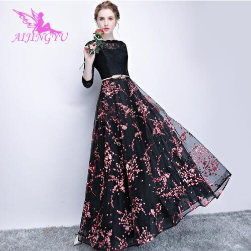 AIJINGYU Sexy Long Sleeve Evening Dress Party Gown 2021 Women Elegant Formal Special Occasion Dresses Fashion Ball Gowns FS208