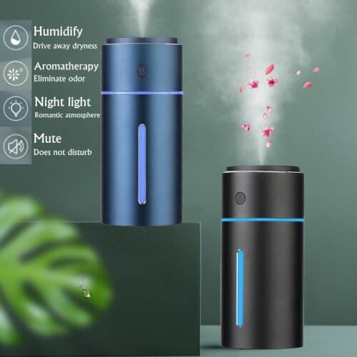 Car Aromatherapy Air Humidifier Electric Ultrasonic Cool Mist Maker Fogger with Lamp Wireless USB Essential Oil Aroma Diffuser