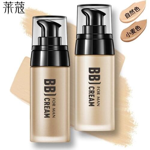 40ML BB Cream For Men Mens Revitalizing Tone-Up BB Cream Foundation Wheat Natural Oil Control Long-lasting Base Makeup Cosmetic