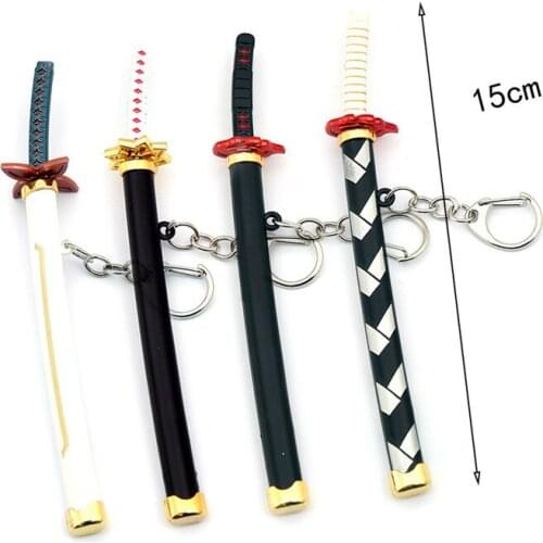 Hot Selling Japanese Anime Demon Slayer Keychain Accessories Kamado Tanjirou Weapon Key Chain Key Ring for Men Women Cosplay