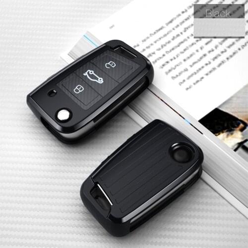 Car Key Case Cover For Volkswagen VW Polo Golf 7 MK7 Tiguan passat For Skoda Octavia Kodiaq Karoq For Seat Ateca Leon Key Bag