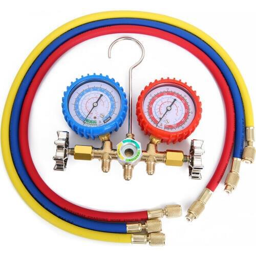 Air Condition Refrigeration Charging Manifold Gauge For R12 R404z R22 R134A