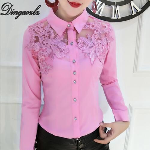 Dingaozlz Openwork Blouses
