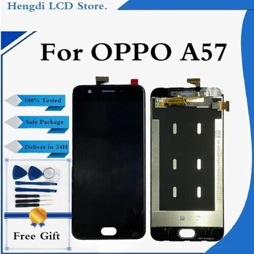 For OPPO A57 Display LCD A57 Pantalla With Frame Digitizer Assembly Parts AAA Screen Modules