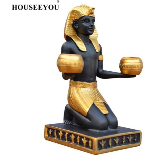 Egyptian God of Patron Saint Horus Candle Holder Sculpture In Premium Cold Cast Bronze Egypt Figurine Home Decor