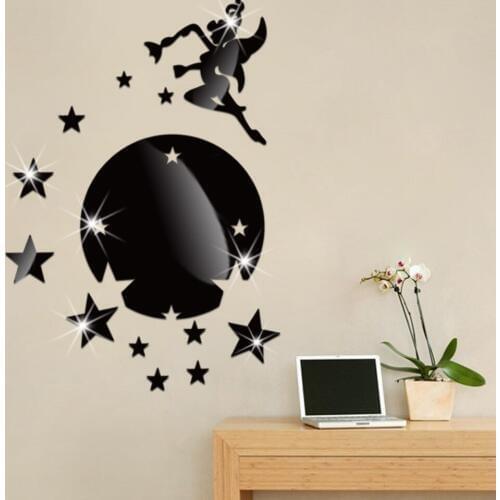 Funlife Home decoration stickers 3D Crystal Stereo Wall Stickers Wall Background Wall Stickers Magic Fairy Mirror Paste MS361102