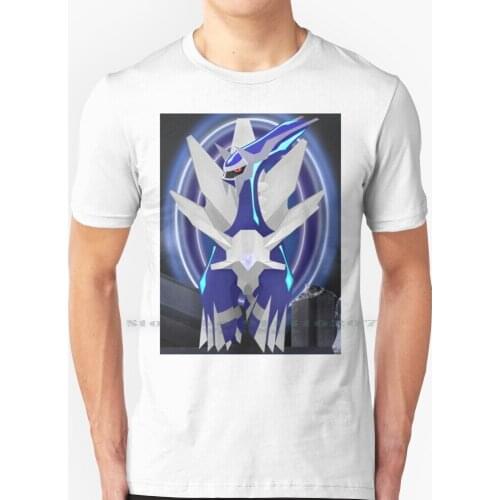 Dialga At Spear Pillar T Shirt 100% Pure Cotton Anime Once Upon A Time Spearpillar Legendary Sinnoh Blue Diamond Metal Dragon