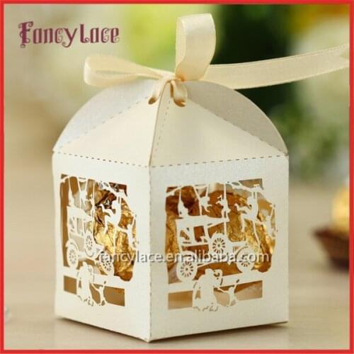 Hot Sale Laser Cutting Indian wedding Sweet Boxes Customized, DIY Monkey Candy Box Colorful Paper Party Favors Decoration,50PCS