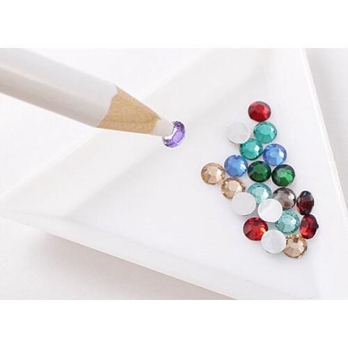 Painting Nails DIY Tools Picker Pencil Pen For Nail Art Decorations Dotting Pen 1pcs Rhinestones Box Plastic Plate 1pcs 2pcs/set