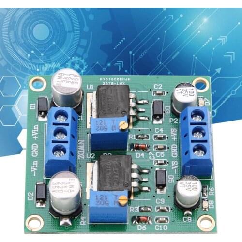 LM317/337 Positive Negative Voltage Stabilizing Power Supply Module Low Ripple Linear Adjustable Stabilizing Voltage Regulator