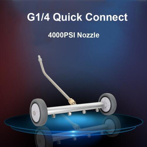 Undercarriage washer car chassis cleaner 2 in 1 function nozzle with 2 PCS stainless steel lance fan shape nozzle G1/4 QC