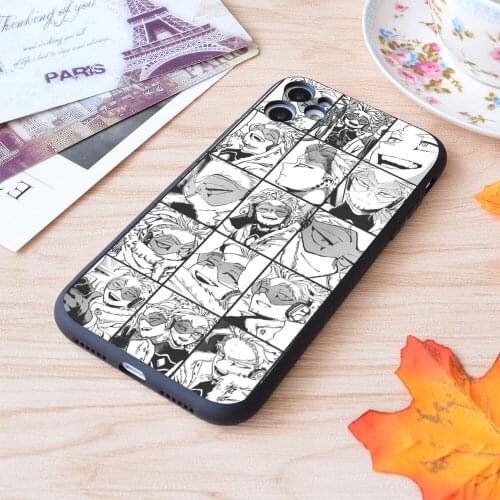 For iPhone Hawks Manga Black And White Version Print Soft Matt Apple iPhone Case