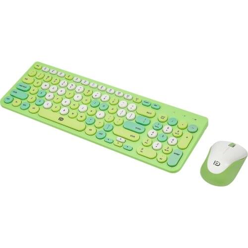 IK6630m 2.4G Wireless Keyboard Mouse Set , FD Contrast Color Chocolate Keys Combo For Typing and Work