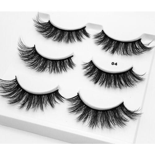 New 6 pairs/2boxs natural false eyelashes fake lashes long makeup 3d mink lashes extension eyelash mink eyelashes for beauty B04