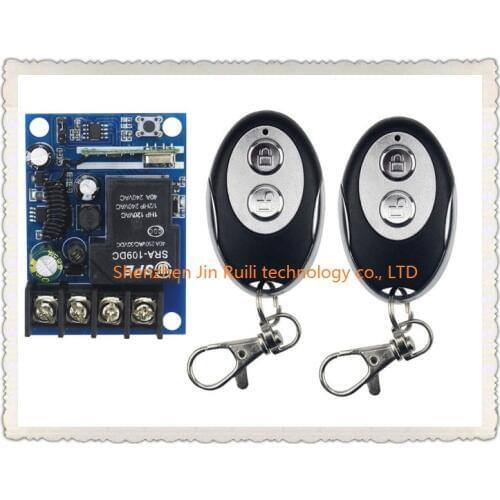 New DC12V 24V 36V 48V 1CH RF Wireless Remote Control Switch System 2pcs ellipse shape transmitter &1 receiver Learning code