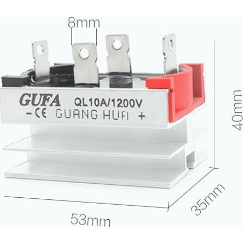 Free shipping Single Phase Silicon Rectifier QL10A QL 10A QL-10A alternator ST STC mingdong 3~15kW