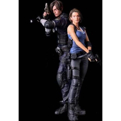 Us Hot Movie 1/6 Scale umbrella Evil Zombie Walking Dead Leading Role Leon Jill Statue 12inch Figure Model H12