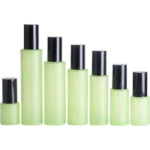 80ml 60ml 40ml 30ml 20ml Empty Glass Spray Bottle Lotion Pump Bottle Cream Jar 50g 30g 20g Green Glass Cosmetic Containers 10pcs