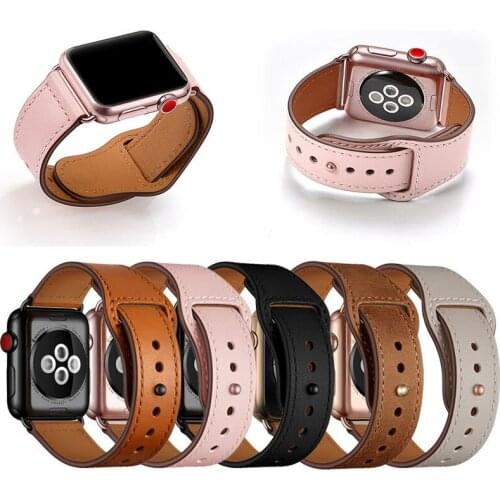 Band Strap For Apple Watch 5 4 3 2 Loop for Iwatch Belt 44mm 40mm 38mm 42mm Leather Fashion New Wristband Bracelet Accessory