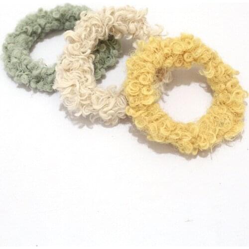 2020 Faux Fur Elastic Hairbands Curly Lamb Wool Scrunchies Harajuku Soft Ponytail Holder Crunchy Hair Tie Girls Hair Accessories
