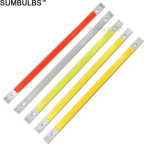 Big Promotion DC 12V LED COB Strip Bulb 1000LM 10W LED Bar Lights Lamp 200*10MM Warm Pure White Blue Red Green Yellow Lighting