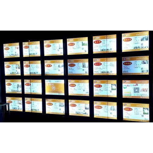 LED Illuminated A3 Double Side Acrylic Signs Light Box Real estate agent Window Display Advertising Lightboxes