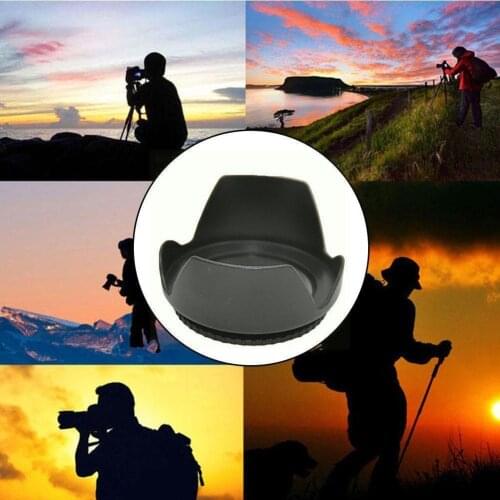 58mm Universal Shaped Lens Hood for Canon 18-55, 75-300, 70-300, Lens Camera 55-250 Accessories V6R9