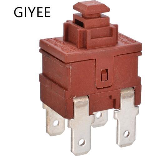 Power Switch Push Button KAN-L5 Switch 7.5A 250V AC 4Pin 2pin Water Heater Vacuum Cleaner Special Lock Self-locking