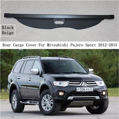 Rear Cargo Cover For Mitsubishi Pajero Sport 2012-2015 Privacy Trunk Screen Security Shield Shade Black Beige Auto Accessories