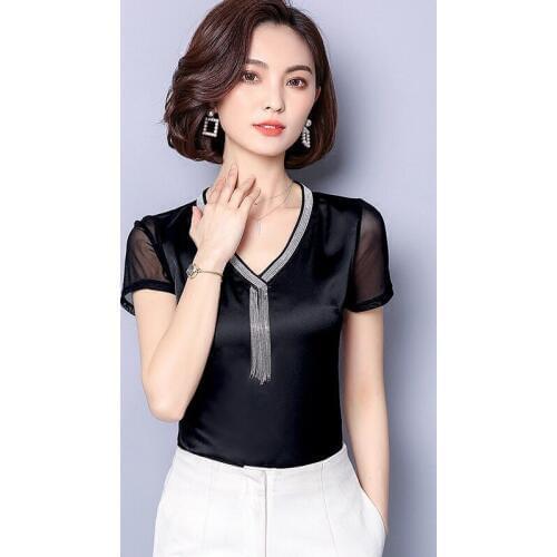 Lady Latin Dance Blouse Girls Short Sleeve Womens Blouse Modern Dance Wear National Standard Dress Square Dance Costumes D-0645