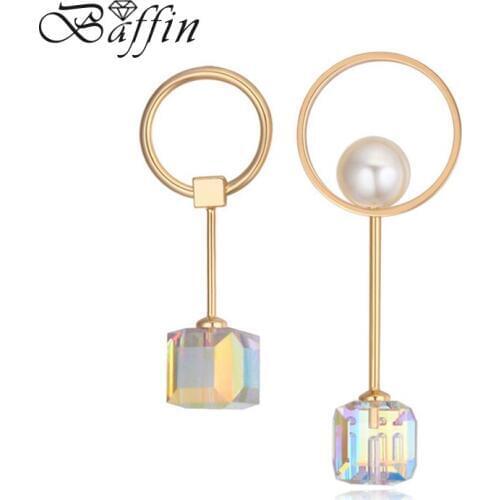 BAFFIN New Fashion Crystals Dangle Earrings Made with Swarovski ELEMENTS Asymmetry Piercing Women Statement Jewelry