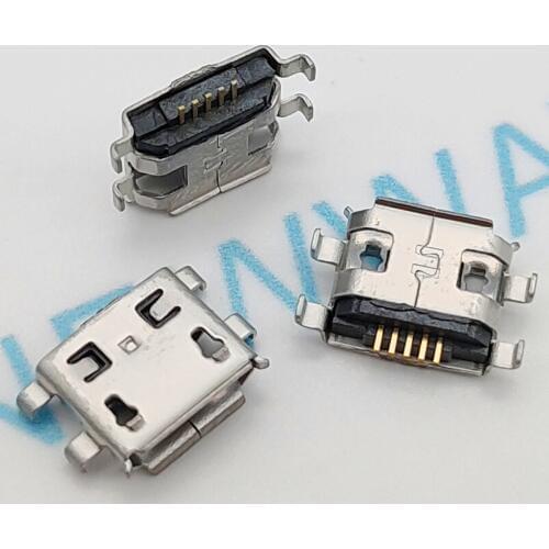 100Pcs Micro Usb 5Pin B Type 0.8Mm Female Connector For Mobile Phone Mini Usb Jack Connector 5Pin Charging Socket Four Feet Plug