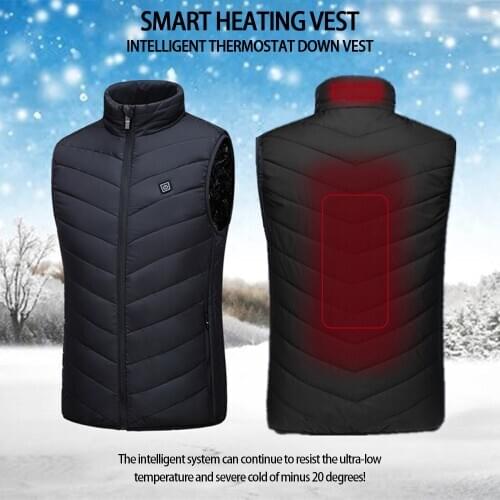 2020 Heating Vest Washable Usb Charging Heating Warm Vest Control Temperature Outdoor Camping Hiking Golf (without battery)