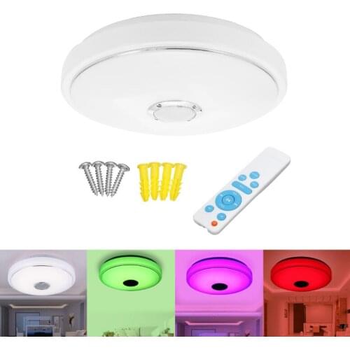 36W 6500K RGB LED Ceiling Lights Modern Music Lamp Living Room Bedroom Kitchen Lighting Fixture Surface Mount Remote Control